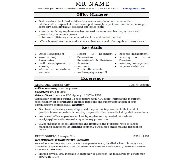 Download Resume Templates For Word Mac